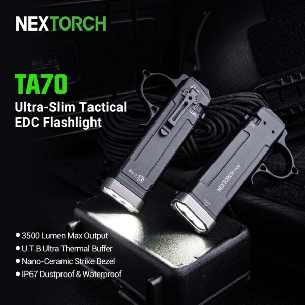 NEXTORCH TA70 Ultra-Slim Tactical EDC Flashlight - Image 5