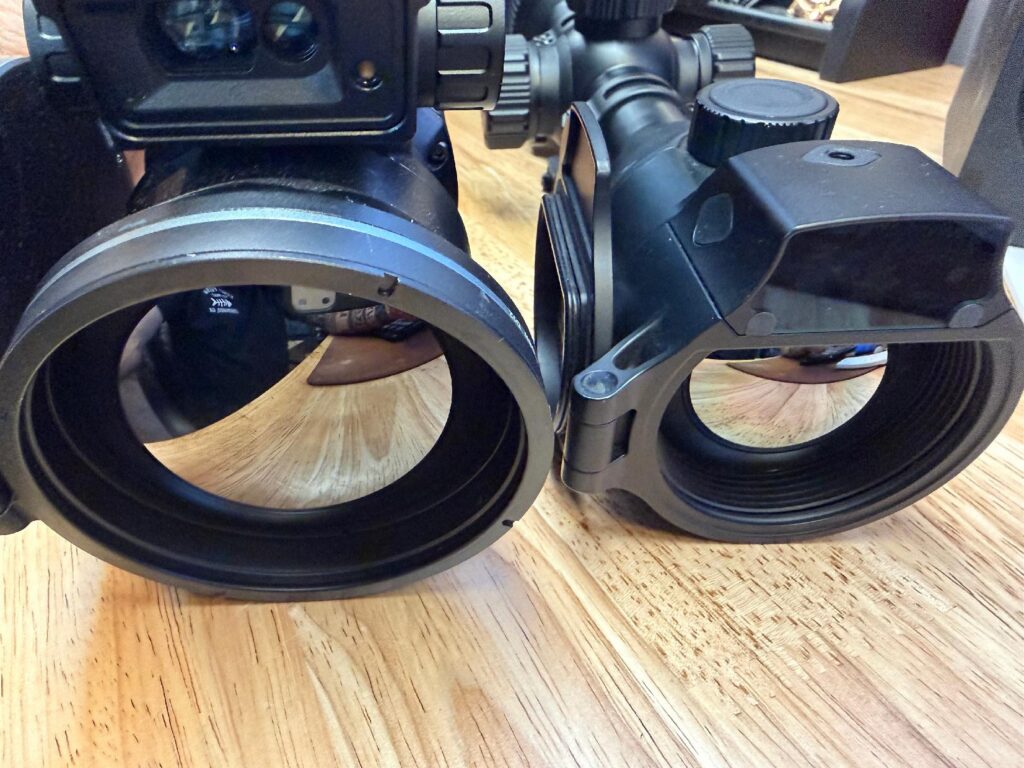 RIX DBH D12 75mm objective lens compared with RIX LPR L6R 50mm objective lens